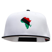 African Kwanzaa Embroidered Two Tone Flat Bill Snapback