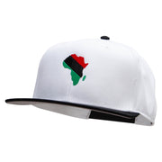 African Kwanzaa Embroidered Two Tone Flat Bill Snapback