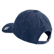 United States Marines Semper Fi Veteran Embroidered Washed Solid Pigment Dyed Cotton Twill Brass Buckle Cap - Navy OSFM