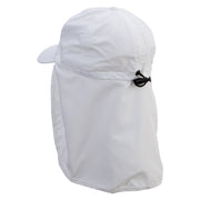 Puffer Fish Embroidered Flap Hats - White OSFM