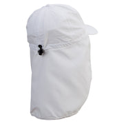 Puffer Fish Embroidered Flap Hats - White OSFM