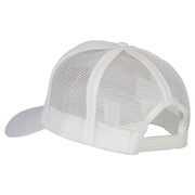 US Air Force Veteran Circle Embroidered Solid Cotton Mesh Pro Cap