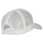 US Air Force Veteran Circle Embroidered Solid Cotton Mesh Pro Cap