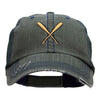 Crossed Bats Embroidered Low Profile Special Cotton Mesh Cap