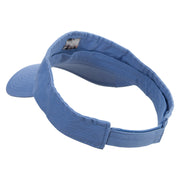 Cool Fox Embroidered Pro Style Cotton Twill Washed Visor - Lt-Blue OSFM