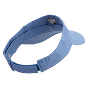 Cool Fox Embroidered Pro Style Cotton Twill Washed Visor - Lt-Blue OSFM