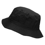 Running Rugby Logo Embroidered Pigment Dyed Bucket Hat - Black OSFM