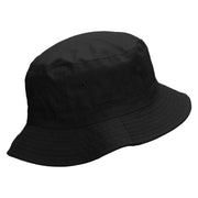 Running Rugby Logo Embroidered Pigment Dyed Bucket Hat - Black OSFM