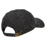 Shark Shape Embroidered Washed Cotton Cap