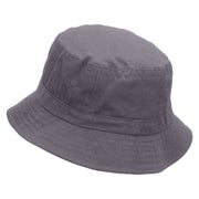 Flex Embroidered Pigment Dyed Bucket Hat - Charcoal OSFM