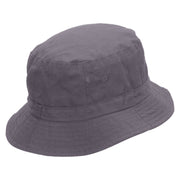 Flex Embroidered Pigment Dyed Bucket Hat - Charcoal OSFM