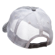 Grandpa Who Loves Baseball Embroidered Low Profile Special Cotton Mesh Cap - Black OSFM