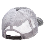 Grandpa Who Loves Baseball Embroidered Low Profile Special Cotton Mesh Cap - Black OSFM