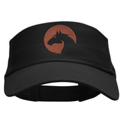 Horse Cutout Embroidered Cotton Twill Sun Visor