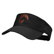 Horse Cutout Embroidered Cotton Twill Sun Visor