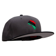 African Kwanzaa Embroidered Two Tone Flat Bill Snapback