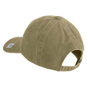 United States Marines Semper Fi Veteran Embroidered Washed Solid Pigment Dyed Cotton Twill Brass Buckle Cap - Khaki OSFM