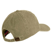 United States Marines Semper Fi Veteran Embroidered Washed Solid Pigment Dyed Cotton Twill Brass Buckle Cap - Khaki OSFM