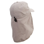 Puffer Fish Embroidered Flap Hats - Khaki OSFM