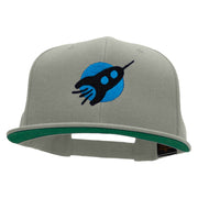 Flying Starship Embroidered Wool Blend Prostyle Snapback