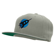 Flying Starship Embroidered Wool Blend Prostyle Snapback