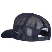 US Air Force Veteran Circle Embroidered Solid Cotton Mesh Pro Cap