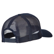 US Air Force Veteran Circle Embroidered Solid Cotton Mesh Pro Cap