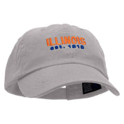 Illionois Year Established Low Profile Pet Spun Washed Cap - Grey OSFM