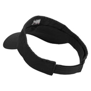 Cool Fox Embroidered Pro Style Cotton Twill Washed Visor - Black OSFM