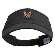 Cool Fox Embroidered Pro Style Cotton Twill Washed Visor - Black OSFM