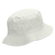 Running Rugby Logo Embroidered Pigment Dyed Bucket Hat - White OSFM