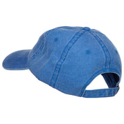 Shark Shape Embroidered Washed Cotton Cap