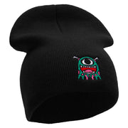 DND Monster Embroidered Short Beanie