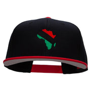 African Kwanzaa Embroidered Two Tone Flat Bill Snapback