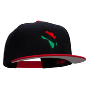 African Kwanzaa Embroidered Two Tone Flat Bill Snapback