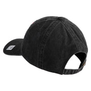 United States Marines Semper Fi Veteran Embroidered Washed Solid Pigment Dyed Cotton Twill Brass Buckle Cap - Black OSFM