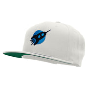 Flying Starship Embroidered Wool Blend Prostyle Snapback