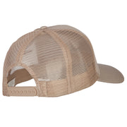 US Air Force Veteran Circle Embroidered Solid Cotton Mesh Pro Cap