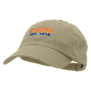 Illionois Year Established Low Profile Pet Spun Washed Cap - Khaki OSFM