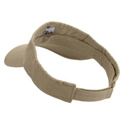 Cool Fox Embroidered Pro Style Cotton Twill Washed Visor - Khaki OSFM