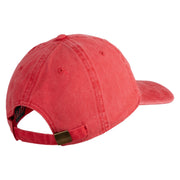 United States Marines Semper Fi Veteran Embroidered Washed Solid Pigment Dyed Cotton Twill Brass Buckle Cap - Red OSFM