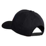 Marine Mustang Red Patched Solid Cotton Twill Pro Style Cap - Black OSFM