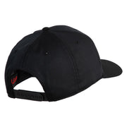 Marine Mustang Red Patched Solid Cotton Twill Pro Style Cap - Black OSFM