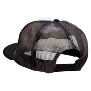 Cadillac Car Patched Flat Bill Foam Camo Mesh Trucker Cap