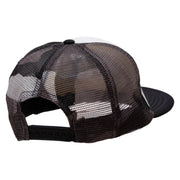 Cadillac Car Patched Flat Bill Foam Camo Mesh Trucker Cap