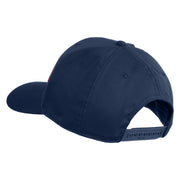 Marine Mustang Red Patched Solid Cotton Twill Pro Style Cap - Navy OSFM