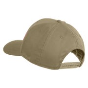 Marine Mustang Red Patched Solid Cotton Twill Pro Style Cap - Khaki OSFM