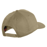Marine Mustang Red Patched Solid Cotton Twill Pro Style Cap - Khaki OSFM