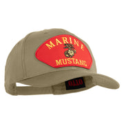 Marine Mustang Red Patched Solid Cotton Twill Pro Style Cap - Khaki OSFM