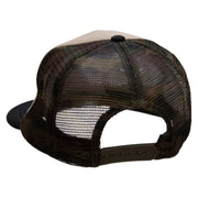 Cadillac Car Patched Flat Bill Foam Camo Mesh Trucker Cap